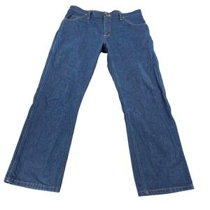 Wrangler Jeans Vintage Regular Fit Boot Cut Dark Wash Denim Pants Mens 36x30